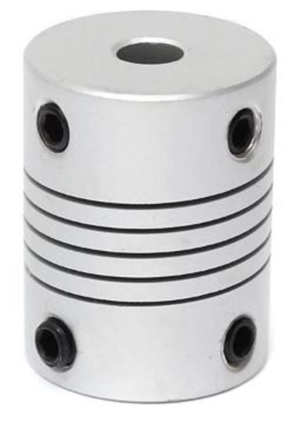 3 D Inkjet Flexible Coupling Stepper Motor (5x8x25 mm, Silver) - Pack of 2 - 3D Printer Part