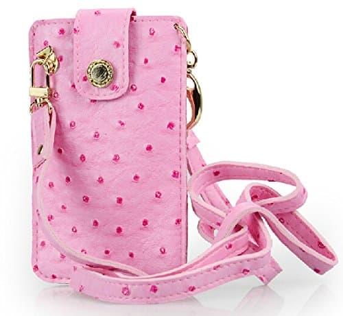 Super Fashion Design Leather Casio TRYX Camera Case Bag For EX-TR150 TR100 TR200 TR350 --- Pink