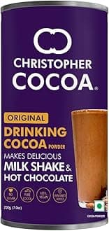 Christopher Cocoa, Drinking Chocolate Cocoa Powder, Dark No Sugar, 200g