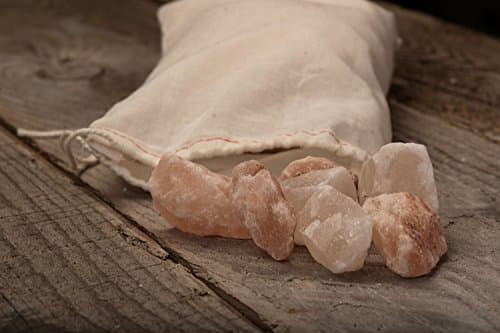 Still on Sale! 2.2 Lbs. Bulk Chunks of Himalayan Pink Salt in a Natural Cotton Bag