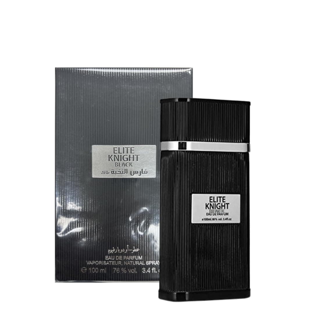 Oud Elite Elite Knight Black for Men EDP - Eau De Parfum 100ML (3.4 oz) I Oriental Men's Fragrance I wonderful wood, and cedarwood I Great Gift I Elegant Bottle I
