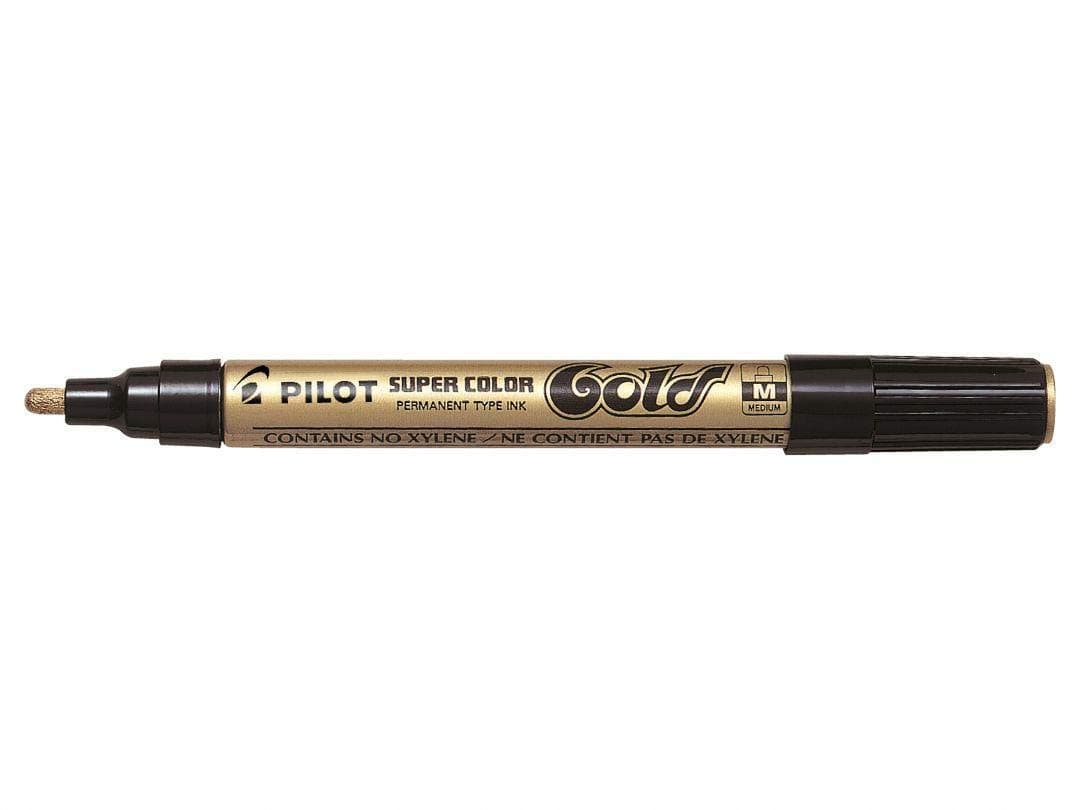 1 X PILOT PERMANENT METALLIC GOLD PAINT MARKER MEDIUM