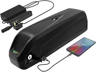 R TEAM Ebike Battery 48v 13AH with Charger, USB Port, Lithium Electric Bike Battery for 1000W 750W 500W 250W Motor (Bafang, AW, most ebike conversion kit)