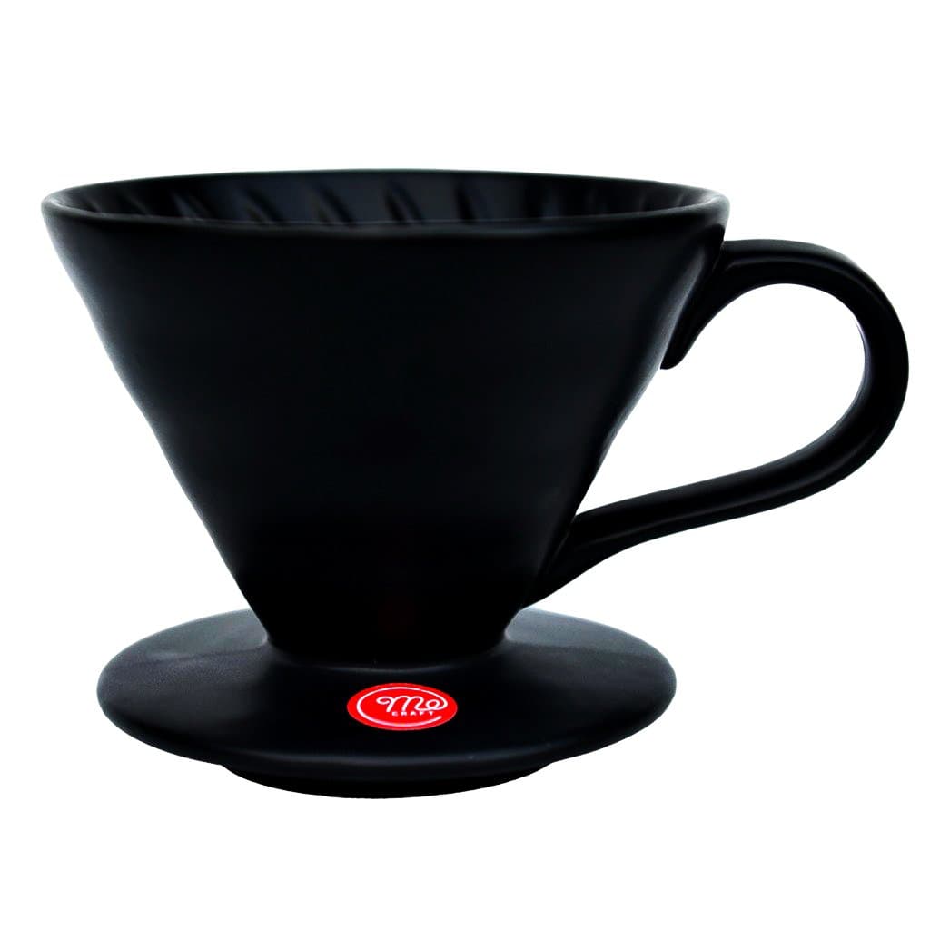 Ceramic Pour Over Coffee Dripper Coffee Maker for Single Brew Serve Cone Shape Giftbox Size 02