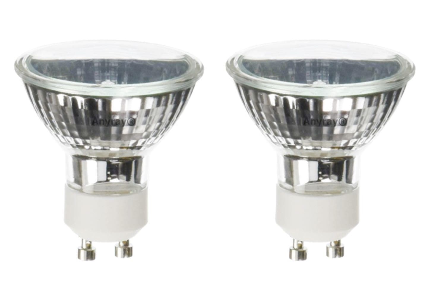 Anyray A1817Y (2)-Bulbs 20 Watt GU10 Base 20Watts BAB Flood Light Bulb 120-Volts 20W Lamps