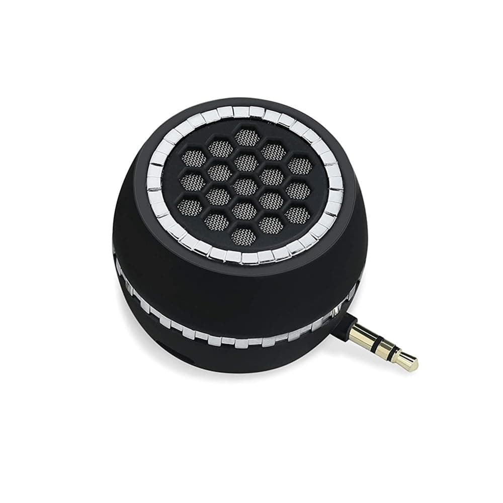 Leadsound Portable Speaker, Crystal 3W 27mm 8Ω Mini Wireless Speaker with 3.5mm Aux Audio Jack Plug in Clear Bass Micro USB Port Audio Dock for Smart Phone, for Pad, Computer (Black)