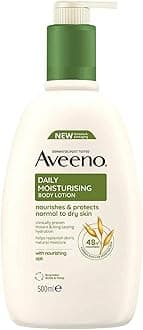 Aveeno Daily Moisturising Body Lotion for Sensitive Skin 500 ml, Pack of 2 - Nourishing Oats Formula for Long-Lasting Hydration and Gentle Skin Care