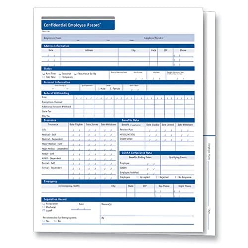 ComplyRight Confidential Employee Records Folder | 9-1/2” x 12” | Expanded File Folder | 25 Pack