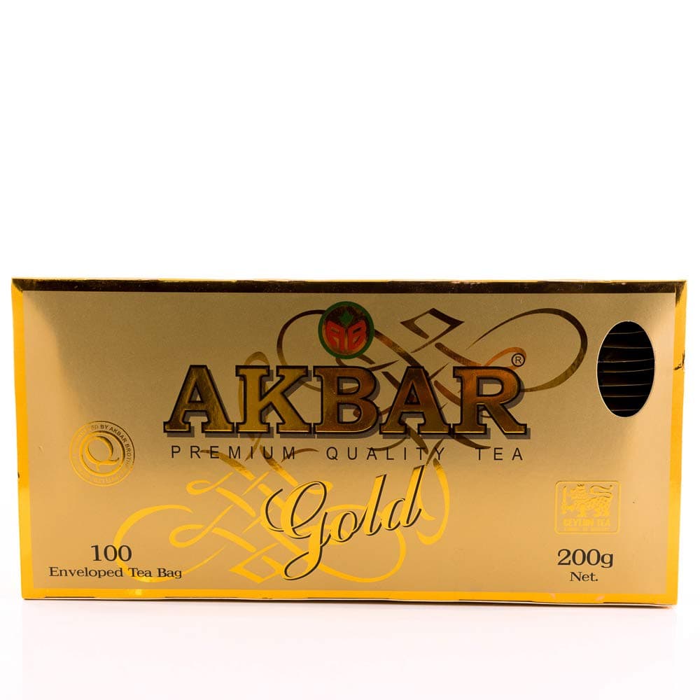 Akbar Gold Tea 100 String and Tag Tea Bags