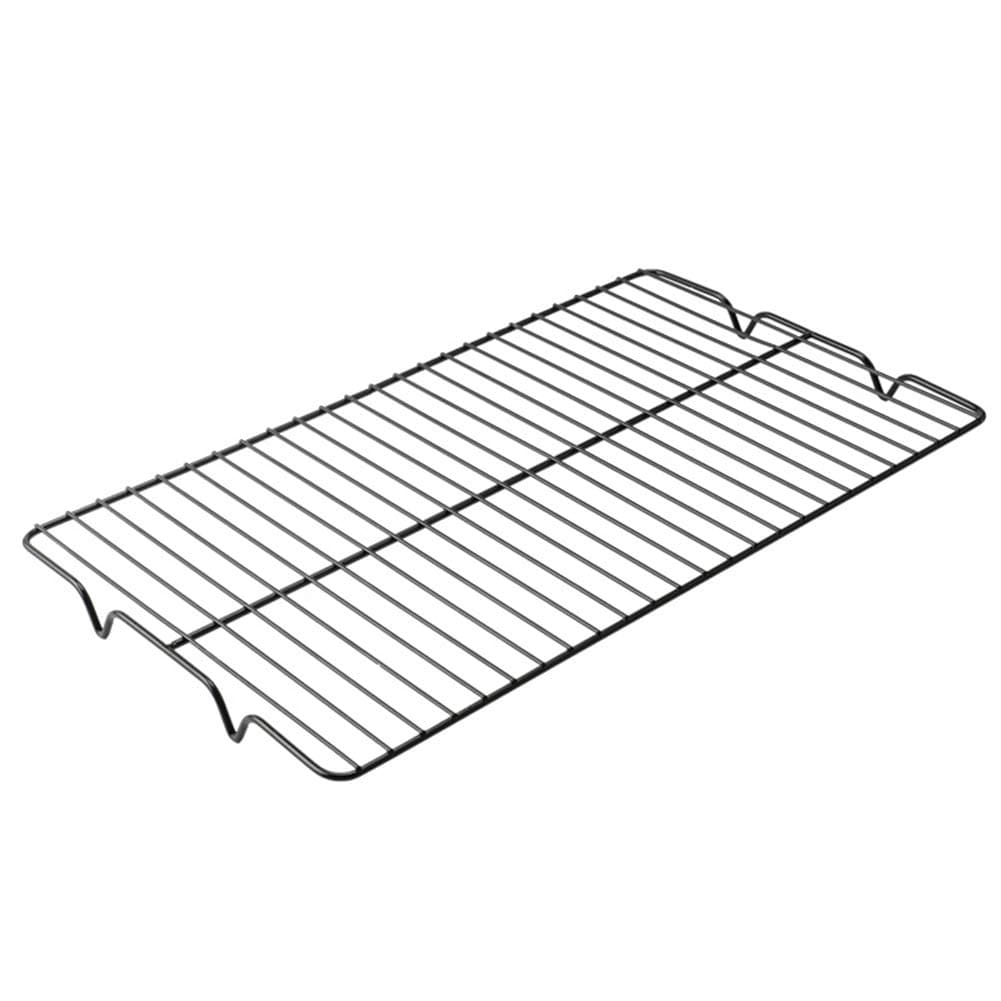Lsgepavilion High Carbon Steel Baking Cooling Rack Biscuit Cake Cookie Bread Nonstick Cooling Grid Tray Black