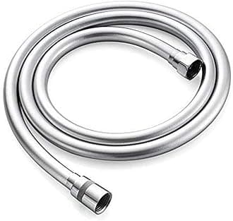 Smooth Shower Hose 1.8m / 71 Inch – Flexible PVC Shower Hose, Anti-Kink & Leakproof, Universal G1/2" Fit, Durable Replacement Hose with Brass Connectors & Washers - Silver