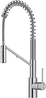 Oletto 2-in-1 Commercial Style Pull-Down Single Handle Water Filter Kitchen Faucet for Reverse Osmosis or Water Filtration System in Spot-Free Stainless Steel, KFF-2631SFS