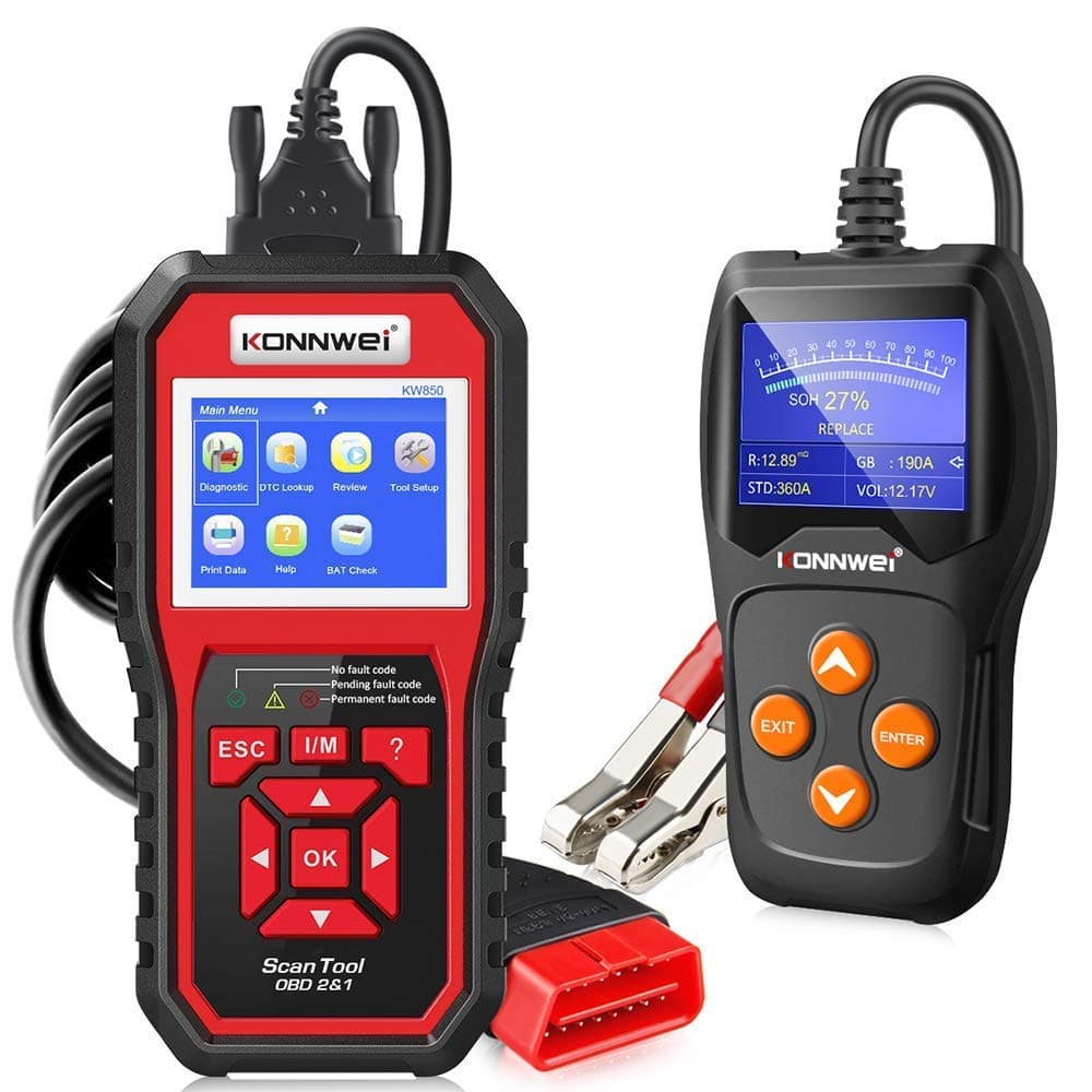 KW850 OBD2 Scanner + KW600 Battery Tester