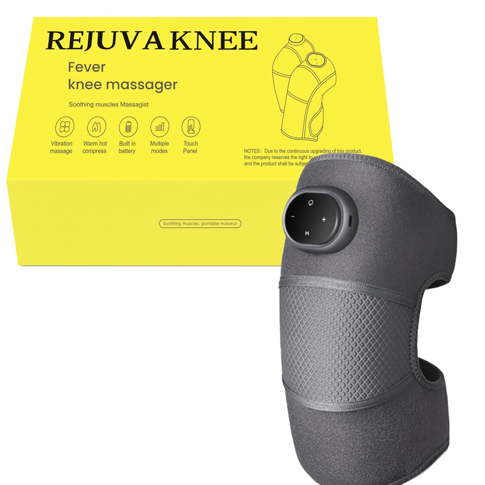 Rejuvaknee Advanced Knee Relief, Multi-Functional Heated Massager with Five Heating Modes and Three Massage Modes. Relieves Joint Pain and Stress. (1