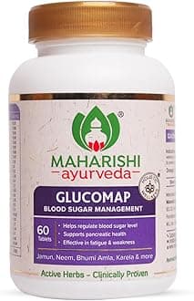 Maharishi Ayurveda Glucomap For Diabetes Management With Jamun,Karela,Neem,Arjuna Help Control Blood Sugar Levels Natural Glucose Regulator Helps In Blood Sugar Metabolism 60 Tablets Pack Of 1