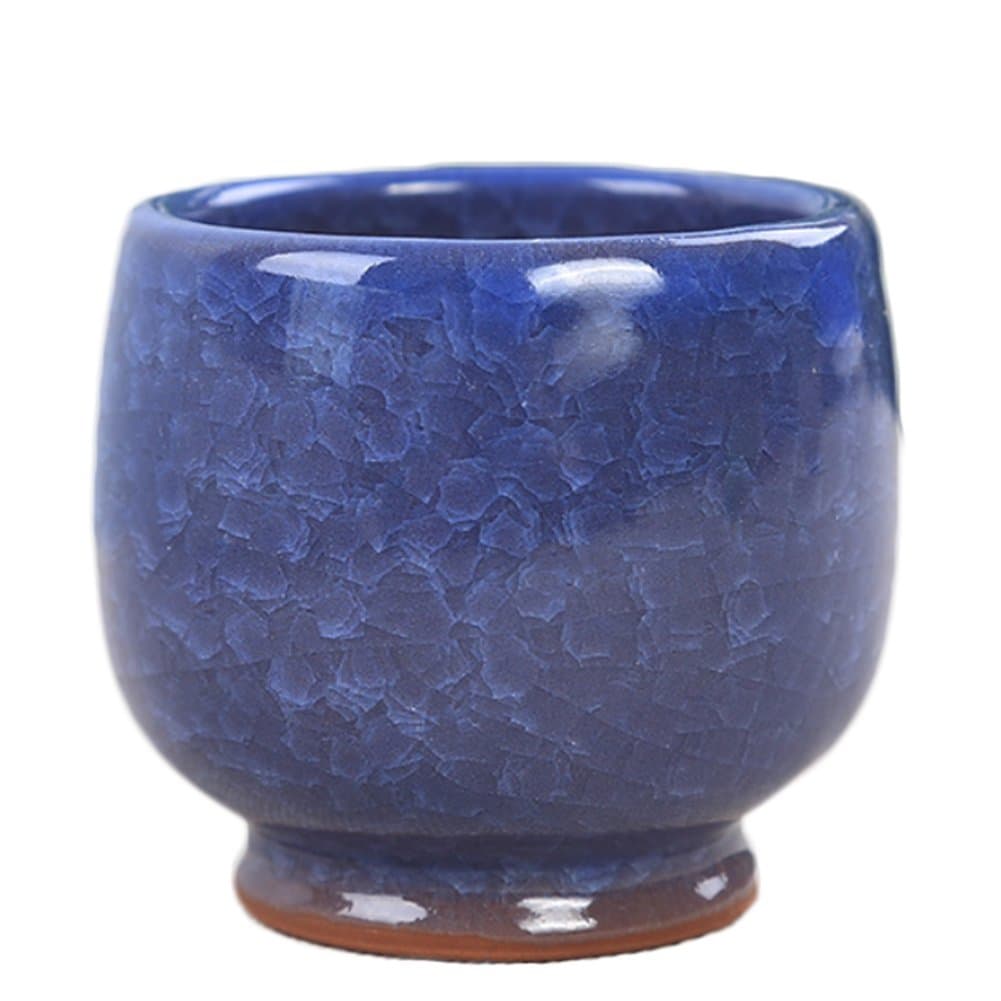 Succulent Pots Ice Cracked Ceramic Fleshy Desktop Small Pot Ceramic Crafts Bottom Hole Potted Size: 6 5.7cm