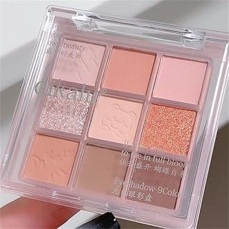 Light Pink & Purple Eyeshadow Palette - Highly Pigmented, Matte & Shimmer Finishes, Long-Lasting Waterproof for Natural Makeup (Peach Plate)