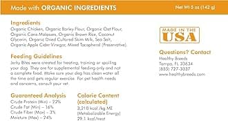 Healthy Breeds Mastiff Jerky Bites Chicken & Rice Recipe Dog Treats 5 oz