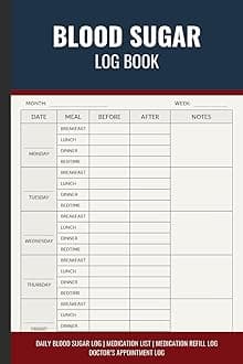 – Blood Sugar Log Book: Daily Tracking with Weekly Overview | 2 Year (104 Weeks), Diabetic Glucose Tracker