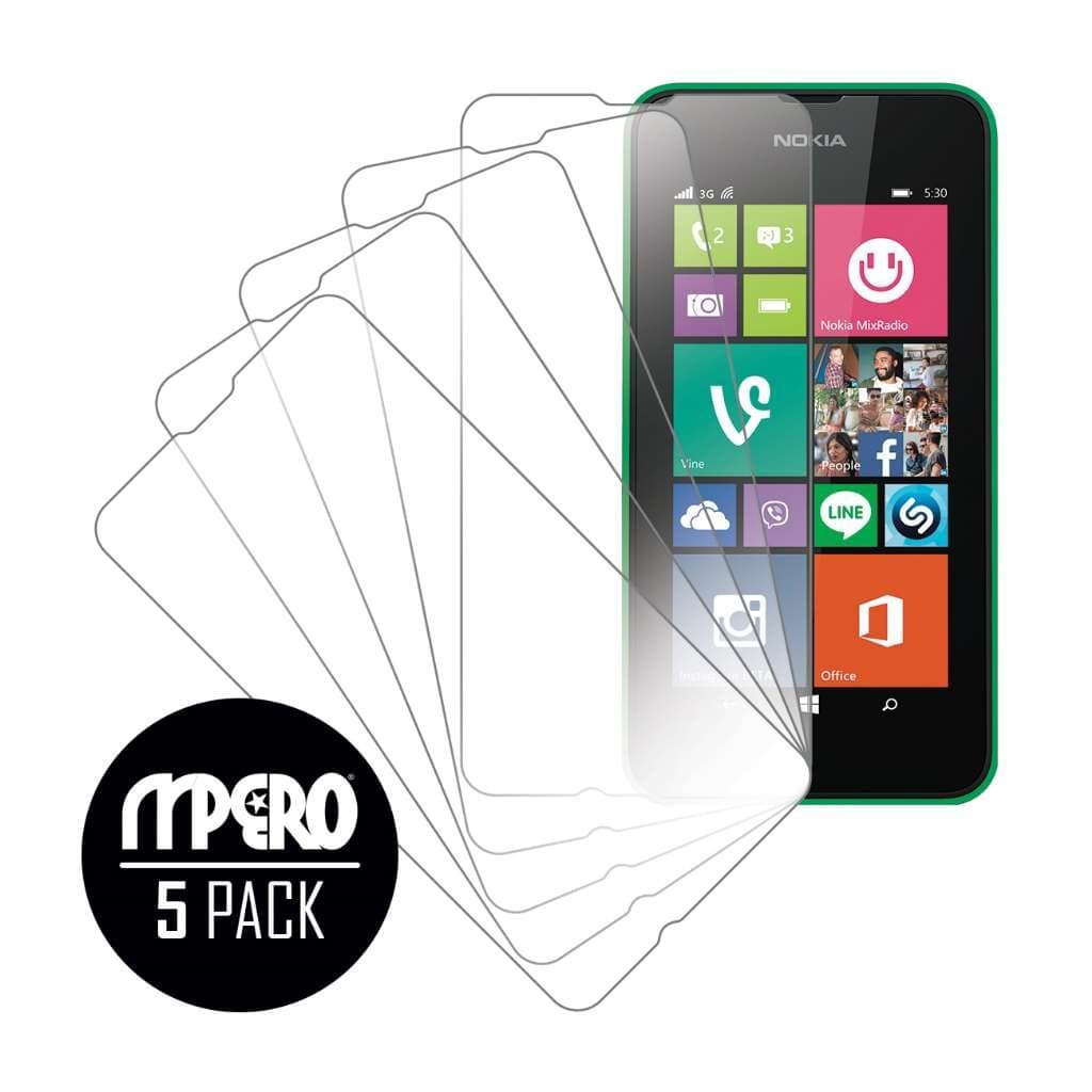 Nokia Lumia 530 Screen Protector Cover, MPERO Collection 5 Pack of Ultra Clear Screen Protectors for Nokia Lumia 530