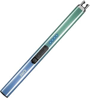 Electric Candle Lighter with Flashlight USB C Rechargeable Arc Lighters for Candles Windproof Plasma for Camping BBQ Stove Home Emergency with Safety Switch LED Battery Display