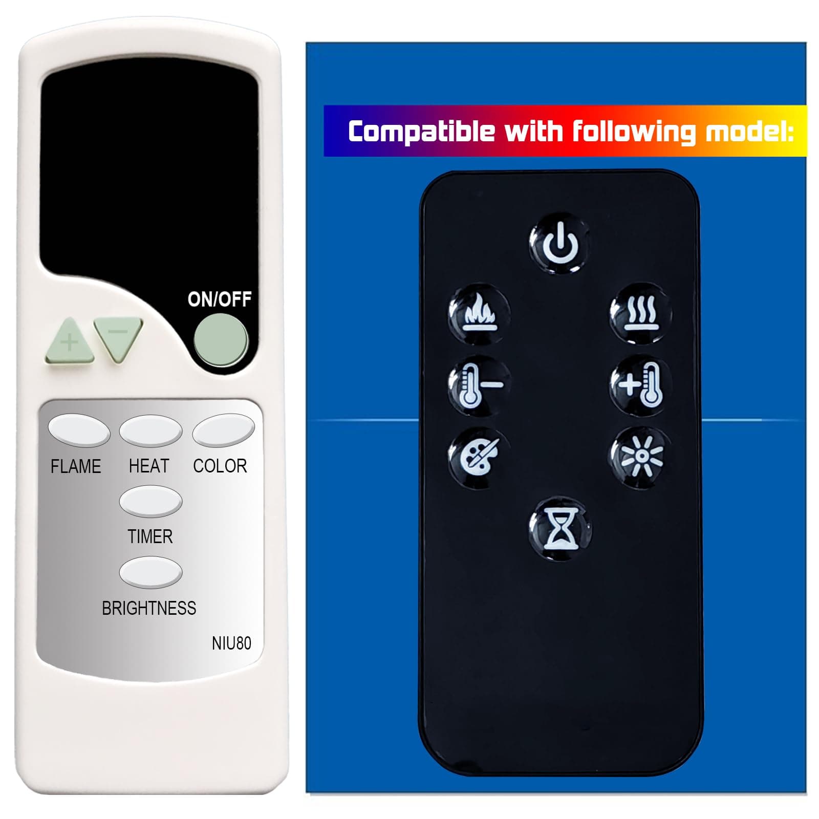 Replacement Remote Control for Dimplex Electric Fireplace BLF3451EU-E BLF5051EU-E BLF7451EU-E BLF3451EU BLF5051EU BLF7451EU XHD23L XHD23G XHD26L XHD26G XHD28L XHD28GX HD33L XHD33G