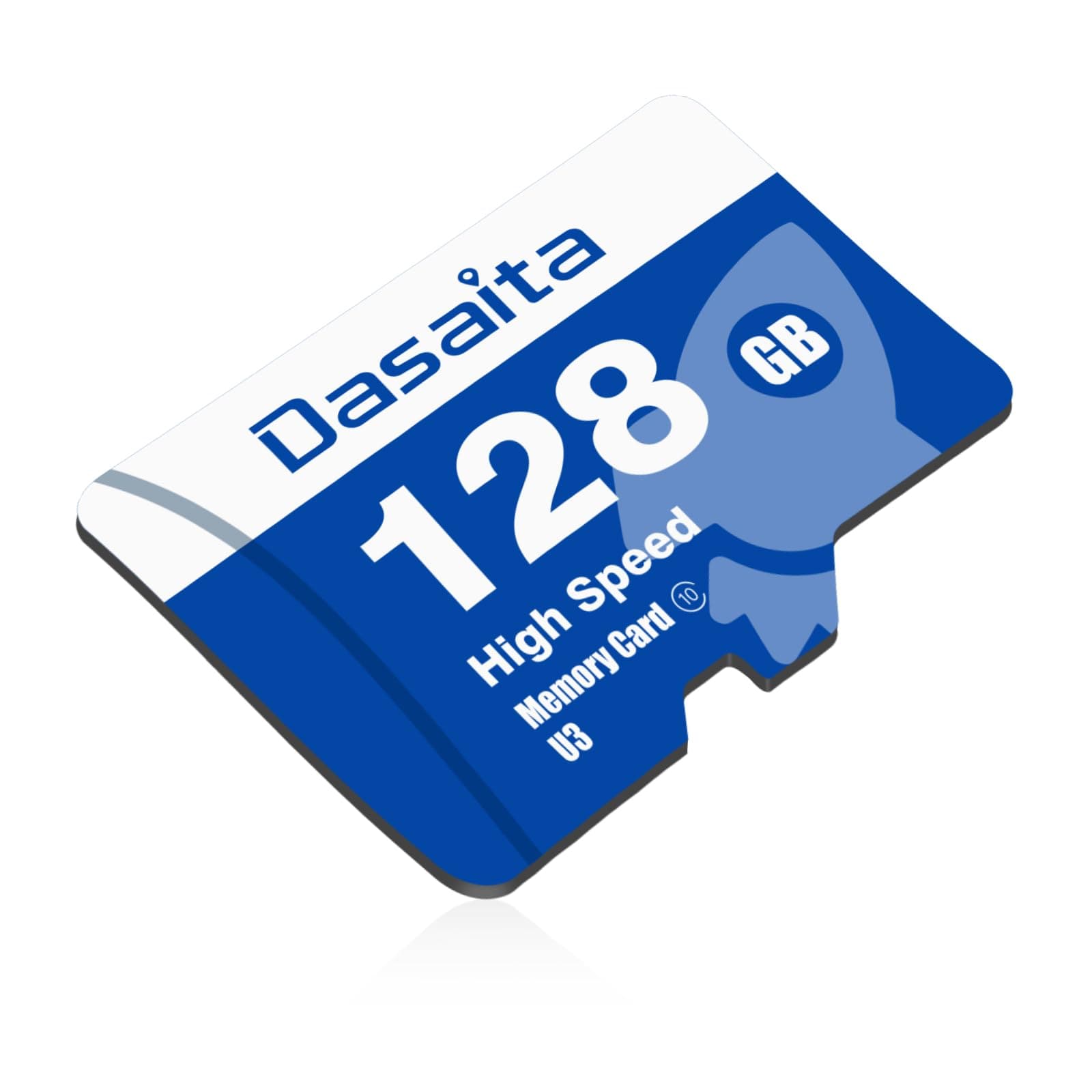 dasaitaMemory Card with Full Size Adapter, Read Speed up to 28 MB/s, 128 GB, for Dash Cam