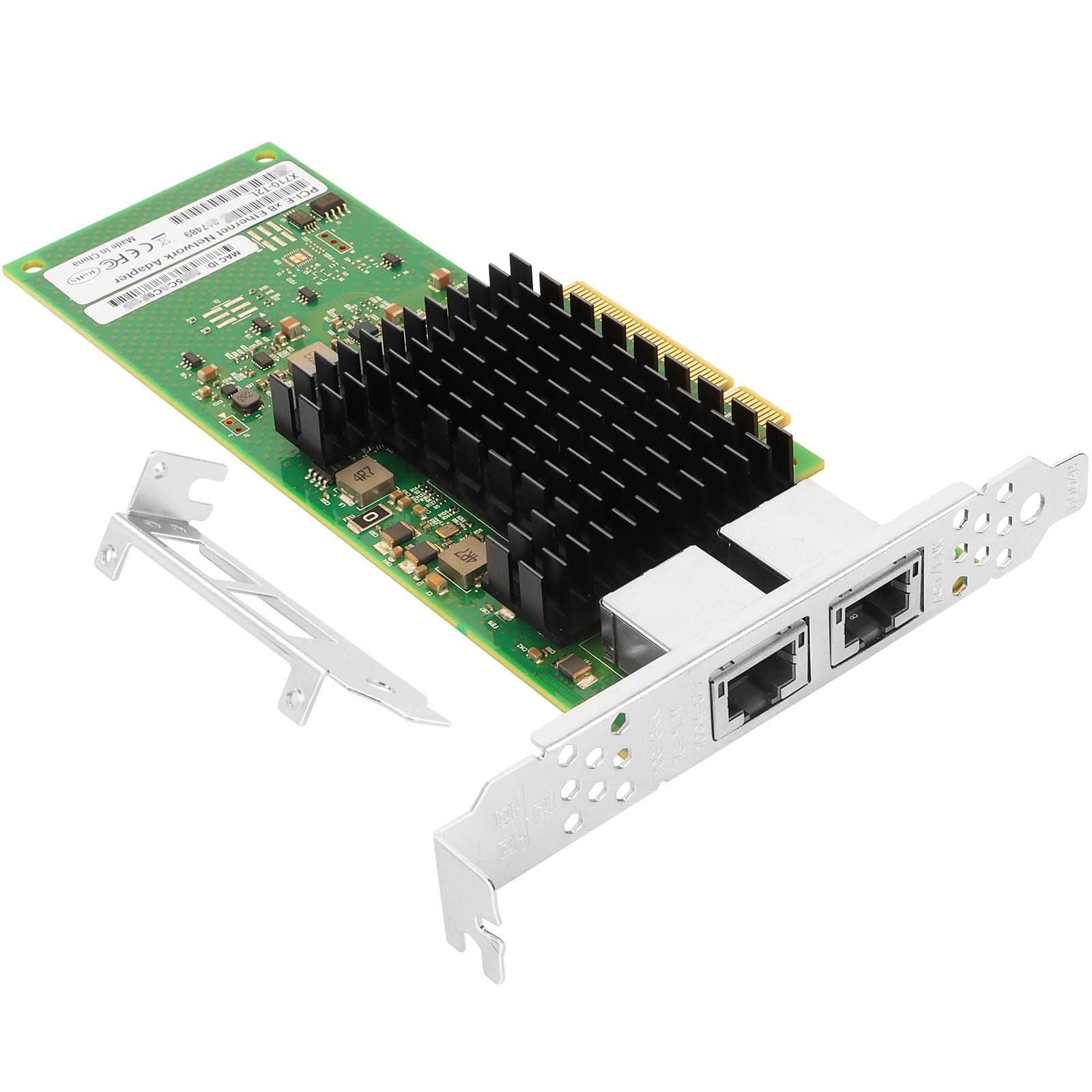 10GBASE-T 2-Port PCIe Ethernet Adapter for Intel X710-T2L, PCIe3.0 x 8, with Intel X710-AT2 Controller, 10G LAN Adapter Support Windows/Linux/Vmware