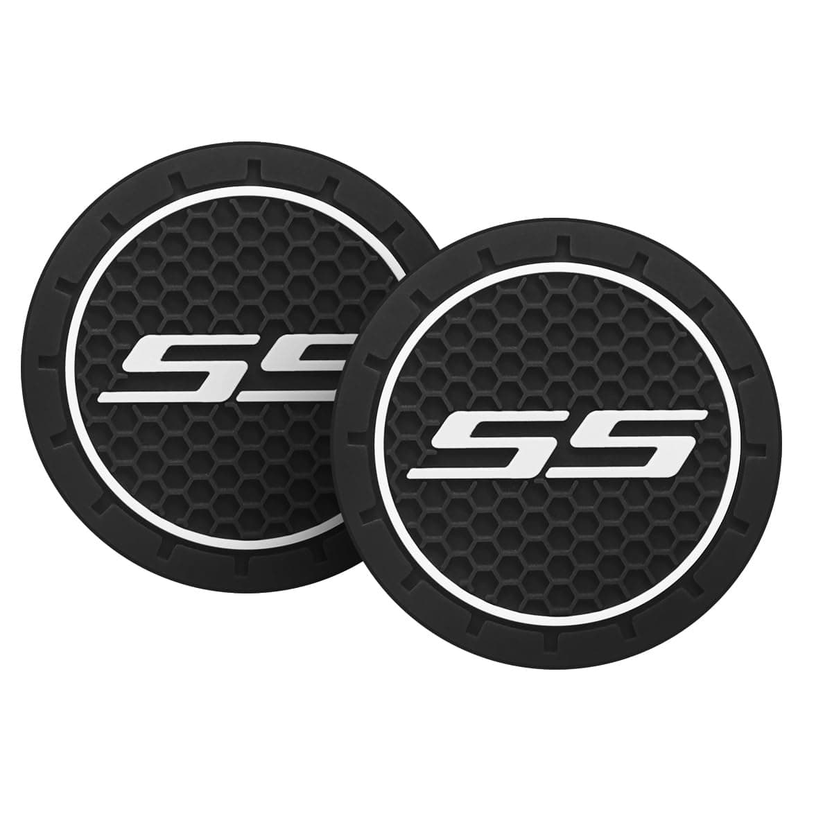 2pcs Car Cup Holder Coaster Compatible with Chevy Camaro SS Interior Accessories, 2.75 Inch Universal Auto Anti Slip Cup Holder Insert Coasters
