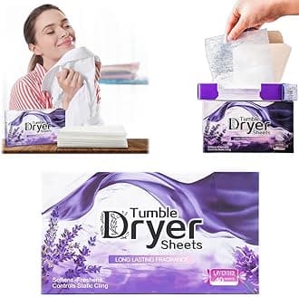 Azonee Dryer Sheets - Clothing Softness Sheet, 5 Box/200 Count Natural Fabric Softener with Plant-Based Formula, Removes Static Cling, Gentle on Clothes - for Soothing(Lavender Incense)