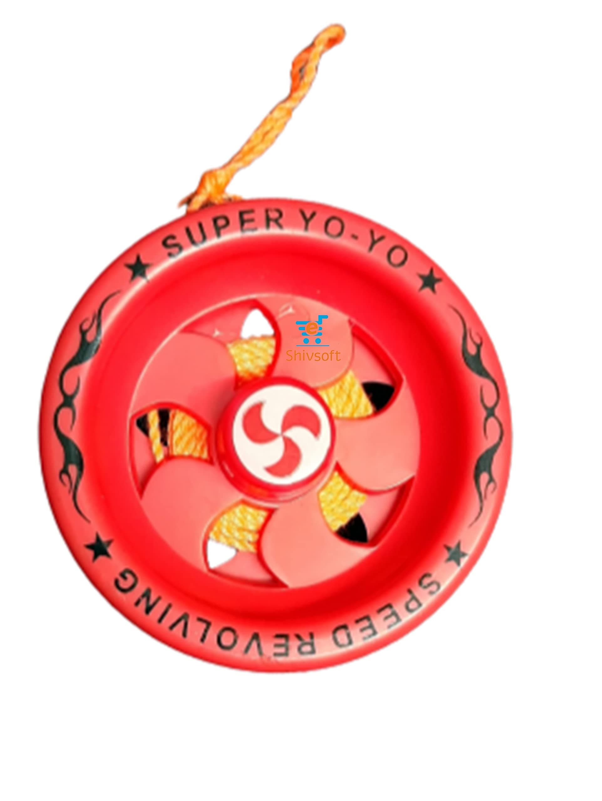 Shivsoft ® Fine Quality high Speed Plastic YoYo Spinner Toy (1 pcs) (Color May Vary) Make in India