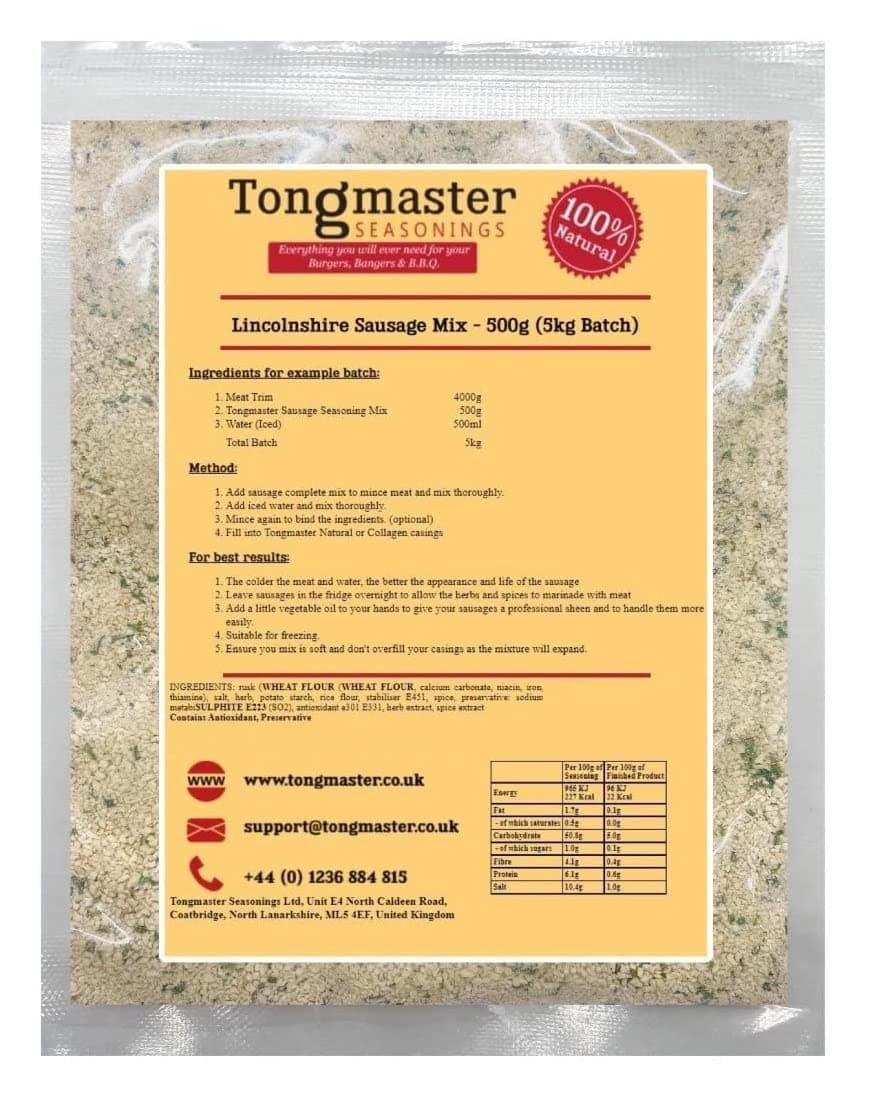 Lincolnshire Sausage Mix - 500g (5kg Batch)…