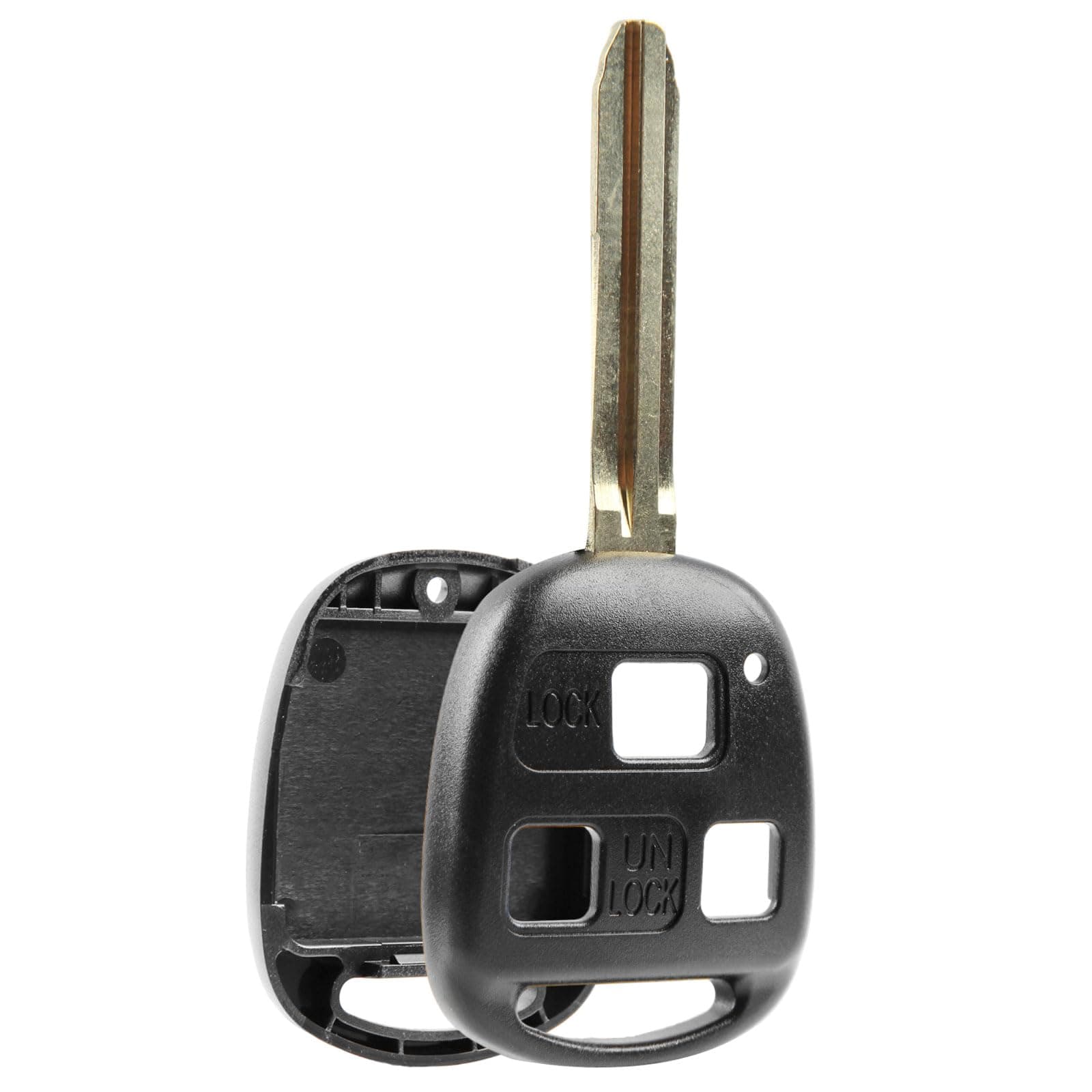 Key Fob Keyless Entry Remote Shell Case & Pad fits 1998-2007 Toyota Land Cruiser / 2008-2009 Toyota FJ Cruiser (HYQ1512V, 89070-60090)