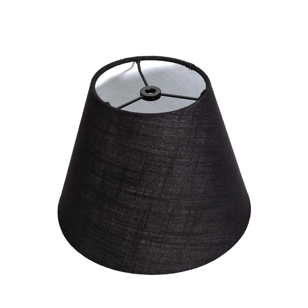 TOOTOO STAR Barrel Black Small Lamp Shade for Table Lamps Replacement, 5x9x7 Inch,Fabric Cloth, Spider Model (Black)
