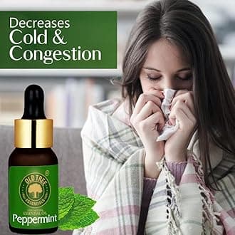 Old Tree Peppermint Essential Oil For Home Fragrance, Hair Growth, Headache Relief - Stress Relief Oil With Dropper For Sore Muscles And Joints (30 Ml (Pack Of 1) Transparent)