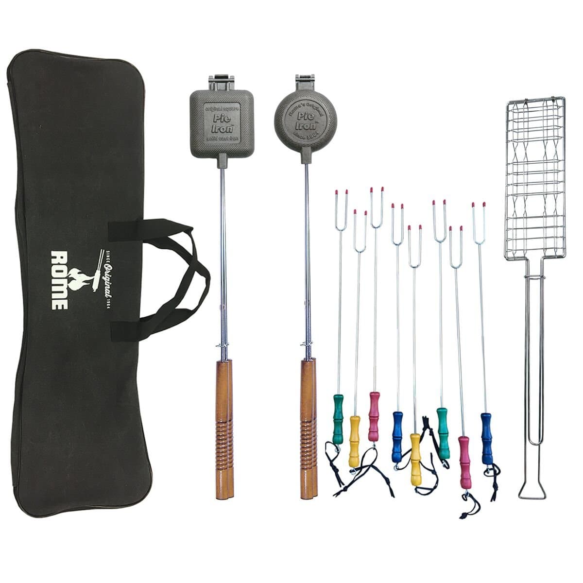 Rome 11 Pc Firepit Cookout Utensil Set w Carrying & Storage Bag
