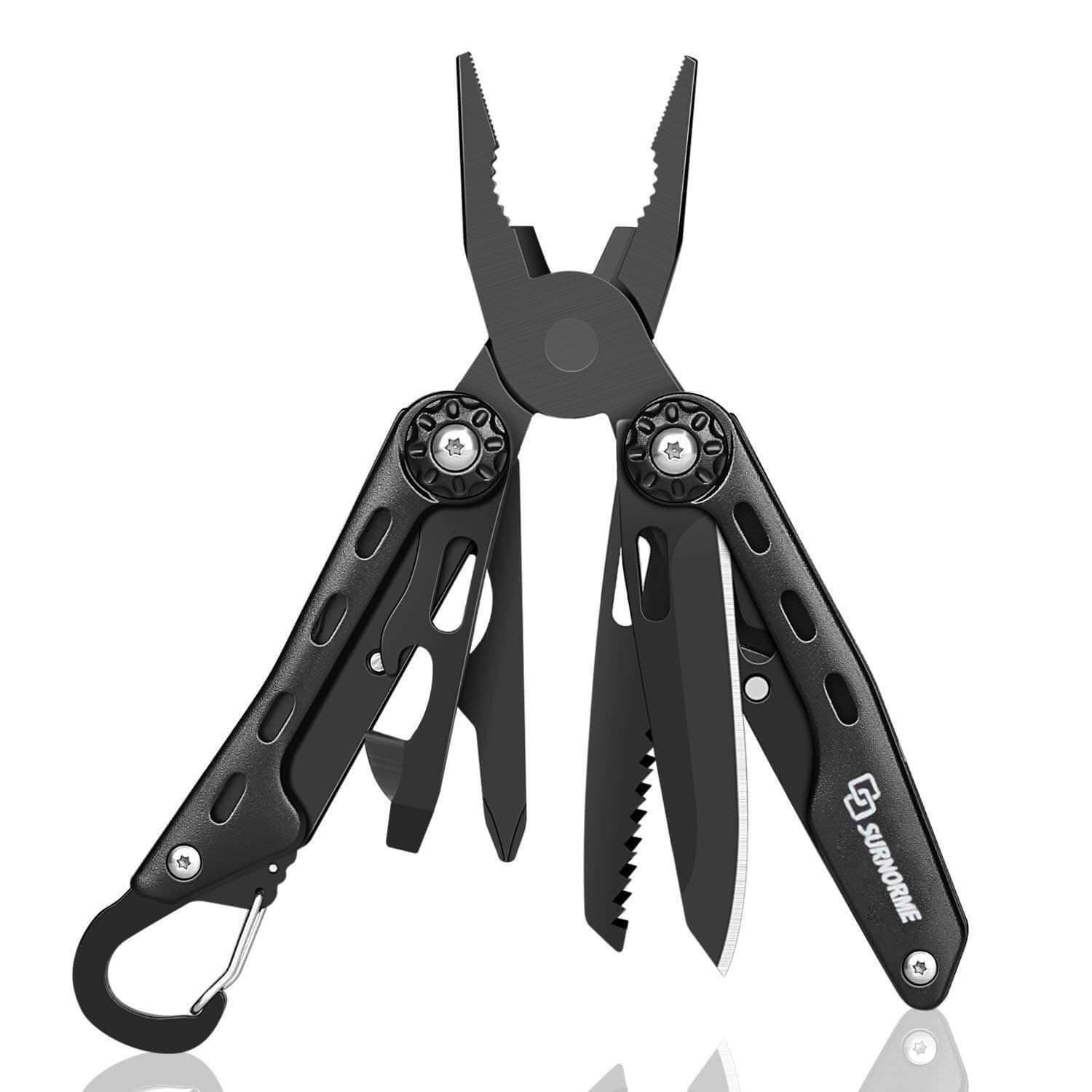 Multi Knife 10 in 1 Stainless Steel Foldable Pocket Multitool Pliers Multi tool With Sheath for Outdoor Survival Hiking Camping Hunting
