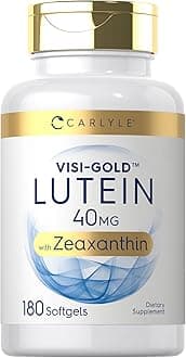 Lutein and Zeaxanthin 40 mg | 180 Softgels | Eye Health Vitamins | Non-GMO & Gluten Free Supplement | by Carlyle