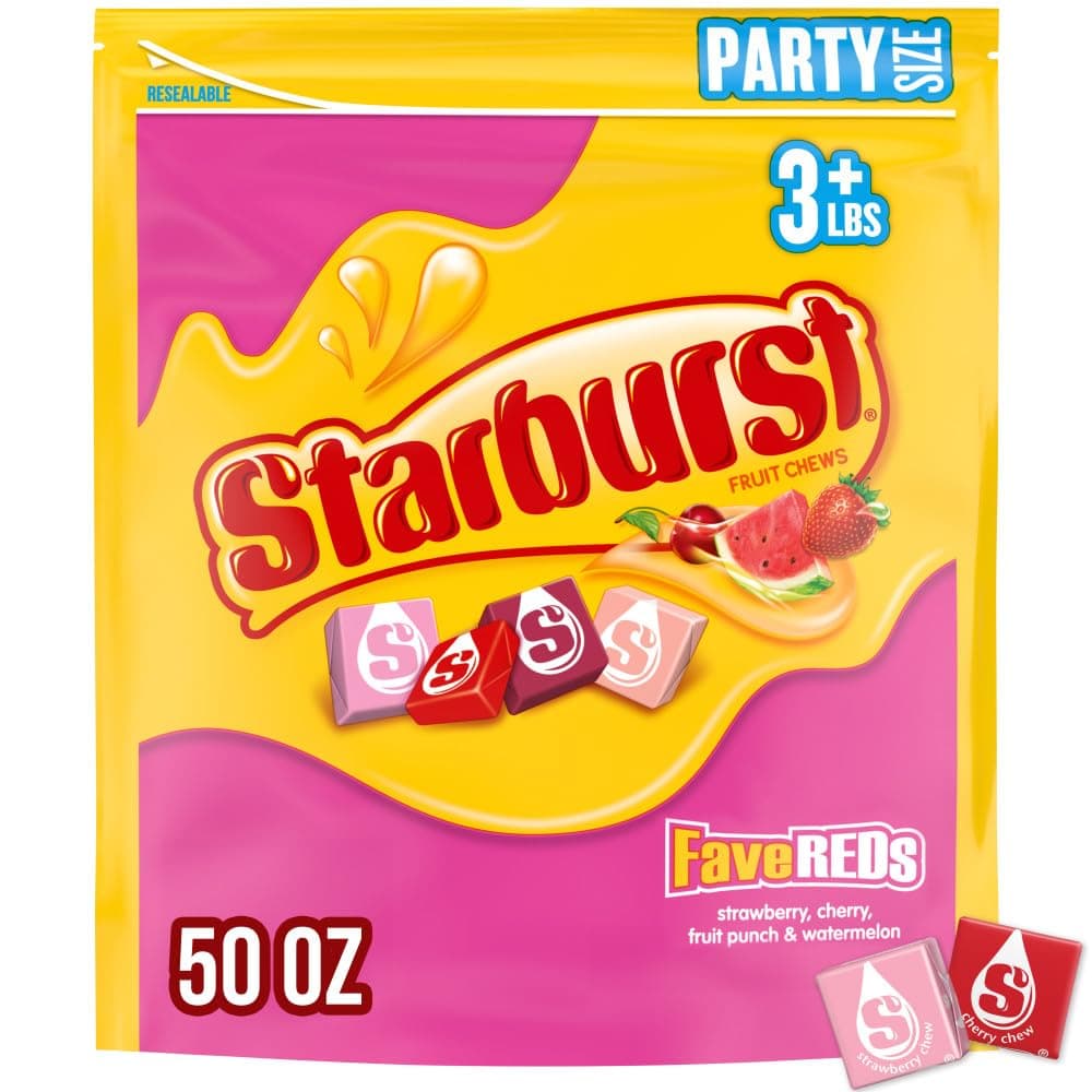 FaveREDS Fruit Chews Candy Party Size Bag, 50 oz