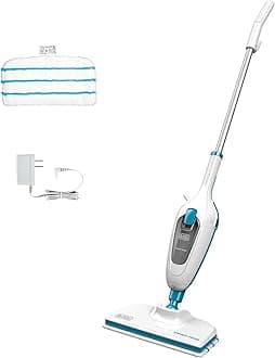 BLACK+DECKER Steam Mop for Hard Floor, White (HSM13E1)