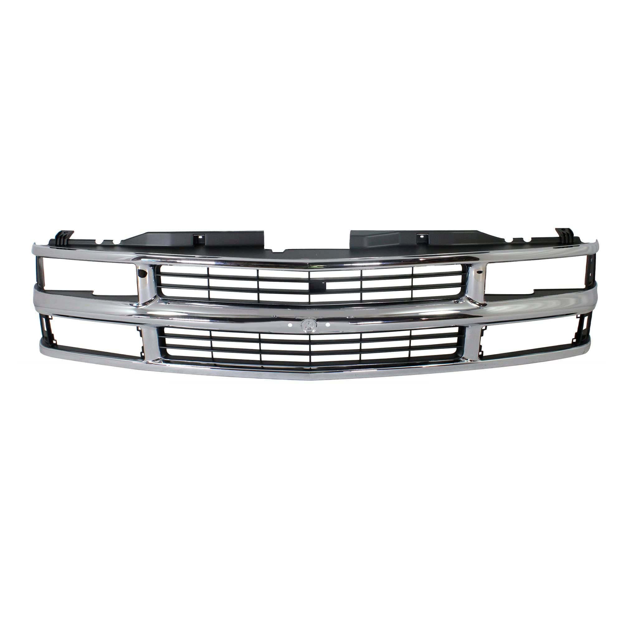 Garage-Pro Front Grille Assembly For 1994-1999 Chevrolet C1500, C1500 Suburban, Truck Grill Chrome Shell, Painted Black Insert, Plastic
