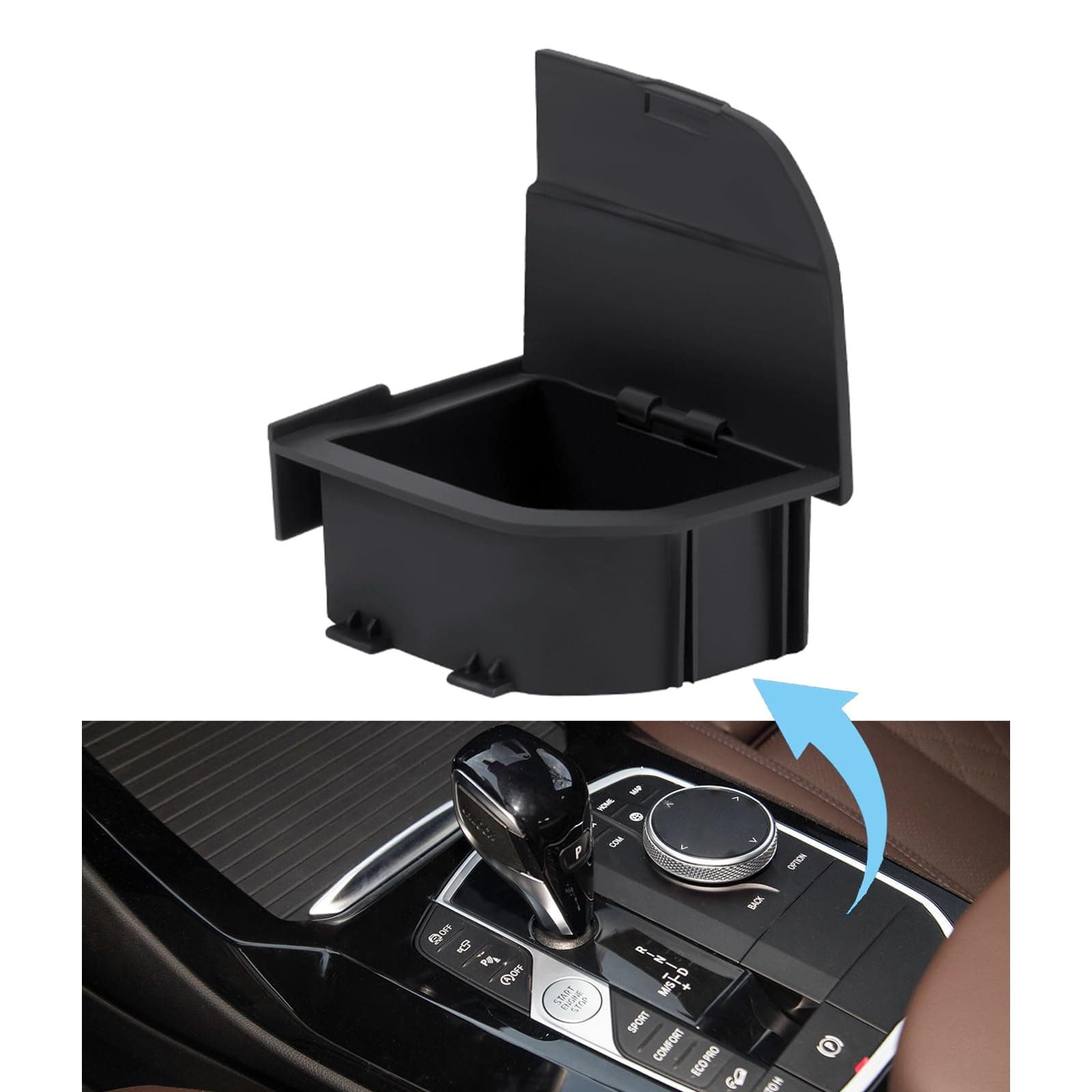 Center Console Organizer for BMW X3 iX3 X4 iX4 M3 2019-2024 Car Hidden Storage Box,BMW X3 X4 M2 M3 i3 328i 330i M4 i4 Accessories ABS Center Console Organizer Storage Box