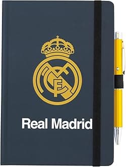 Grupo Erik Real Madrid Notebook A5 & Projector Pen | Notebooks A5, Notepads A5, A5 Notepad, Sketchbook A5, Blank Notebook, Plain Notebook | Football Gifts