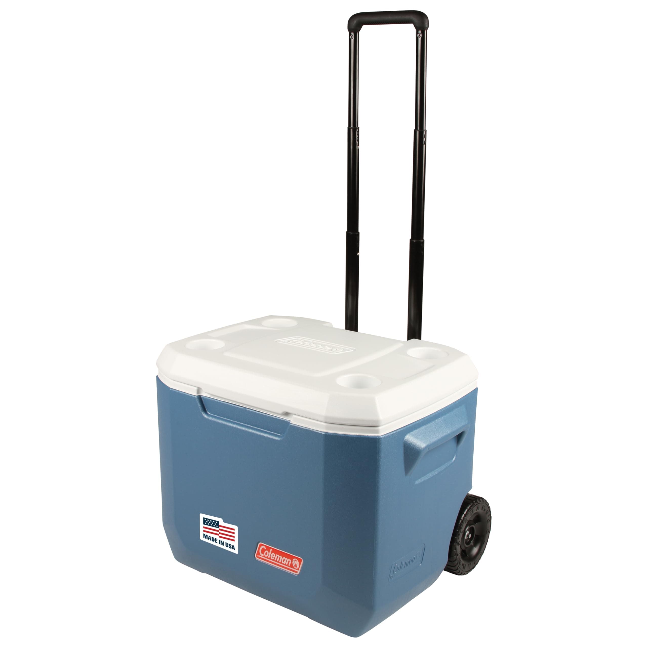 Xtreme 50qt Rolling Cooler with Wheels, Extra-Walled Insulation Keeps Ice up to 5 Days, Portable Wheeled Hard Chiller