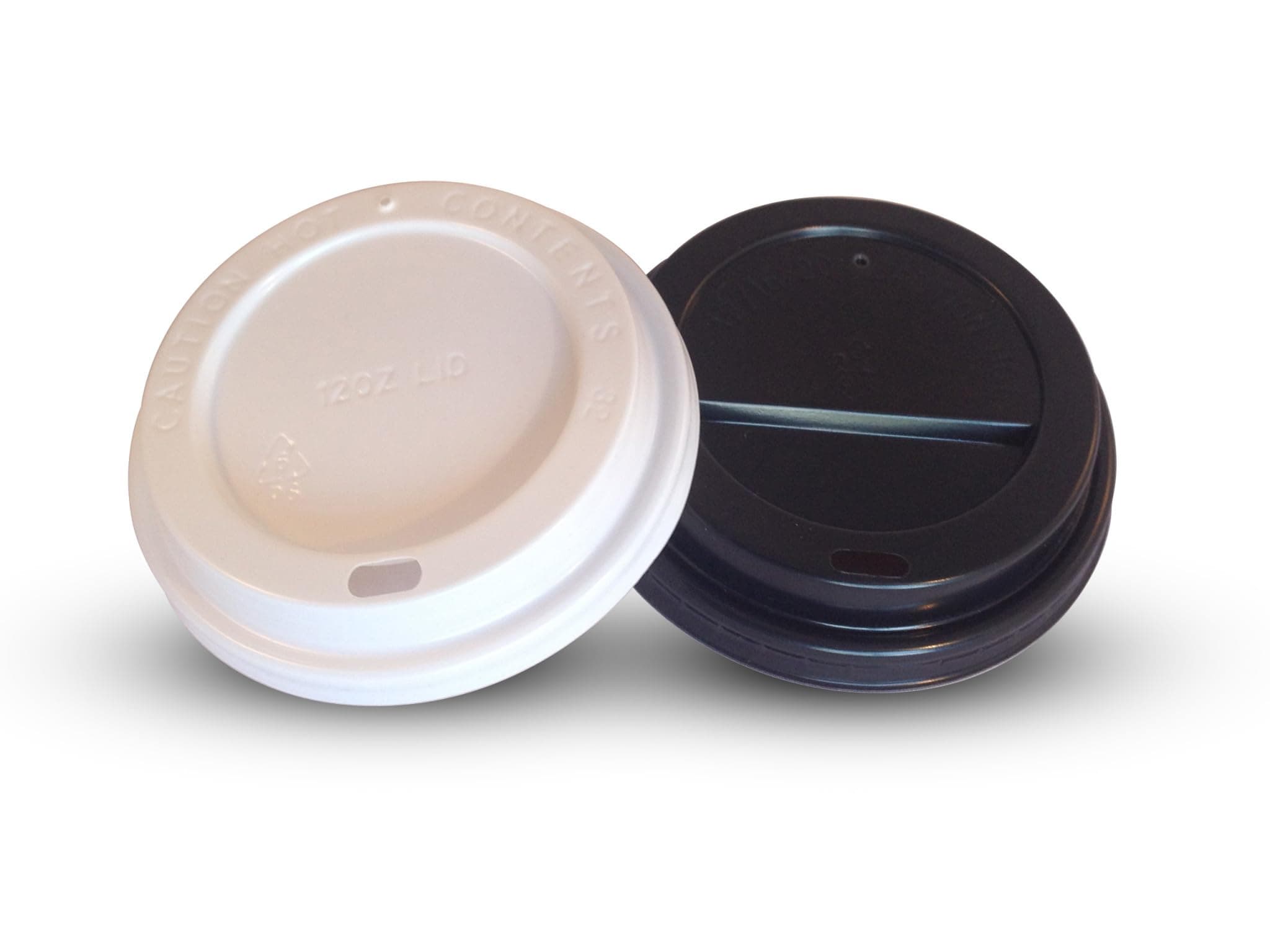 HOT BARGAINS Disposable Coffee Cup Reusable Lids, 500 Count Black or White Reusable Reusable Lids for 8oz/10oz Paper Cups, Push-On Design