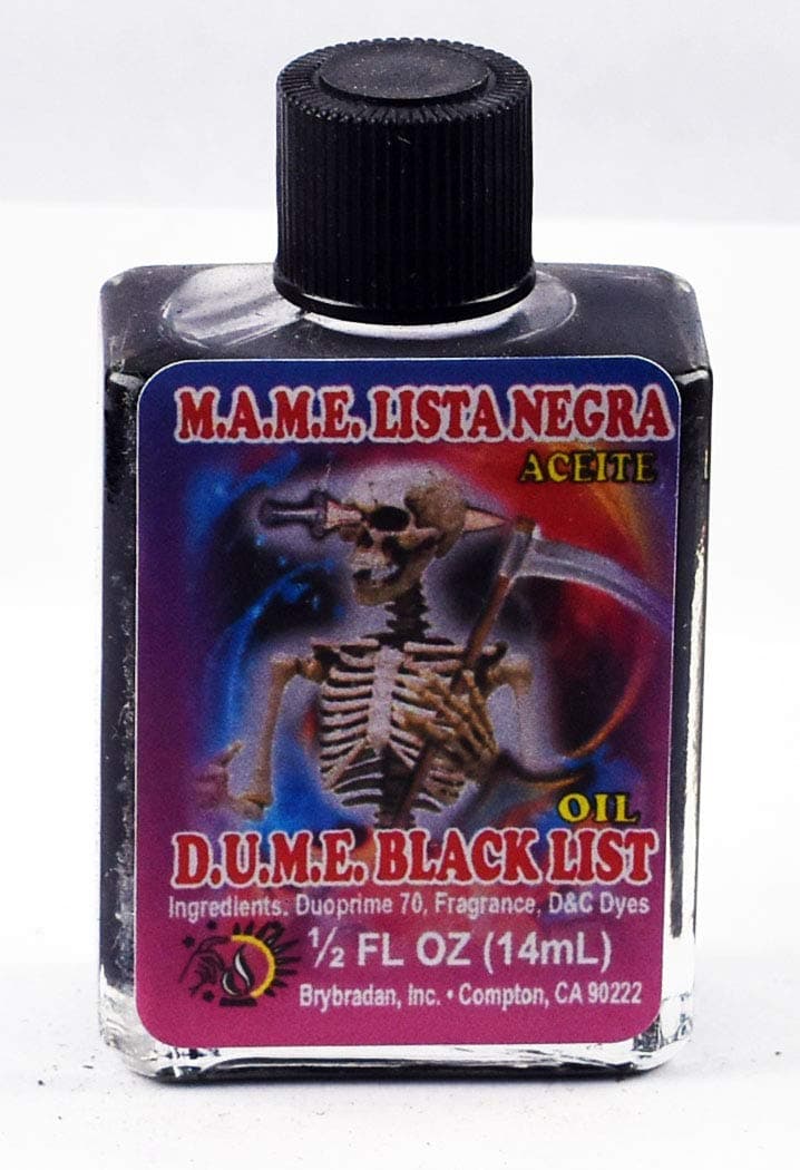 6 PIECES BRYBRADAN D.U.M.E. BLACK LIST SPIRITUAL OIL D.U.M.E. LISTA NEGRA ACEITE ESPIRITUAL -1/2 FL OZ 14.7ML
