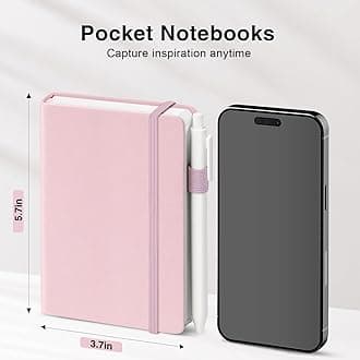 Pocket Small Notebook Journals, 16 Pack ( Rose Pink ) Mini Notebook 3.7x5.7 Journaling Notebooks for Women Men, Hardcover Lined Note Pads with Pens for Work, Business, Travel Journal, Office Supplies