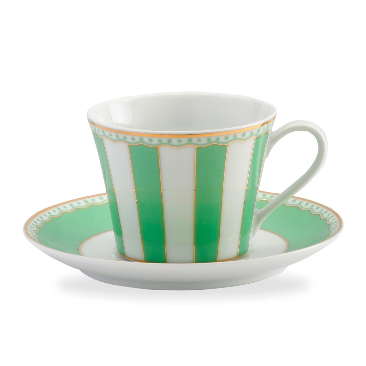 Noritake T002B/M-252 Cup & Saucer (Coffee/Tea) 250cc Carnival Apple Green Fine Porcelain