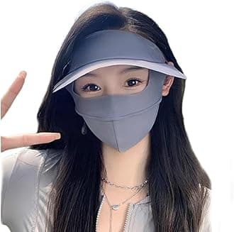 Full-Face Integrated Sun Protection Face Cover Hat for Women UV Protective Summer Cycling Outdoor Wear