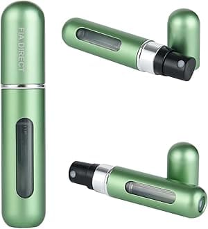 Fia Direct 6ML Perfume Atomiser Aftershave Travel Refillable Bottle Portable Handbag Spray-Nicotine Free (Green)